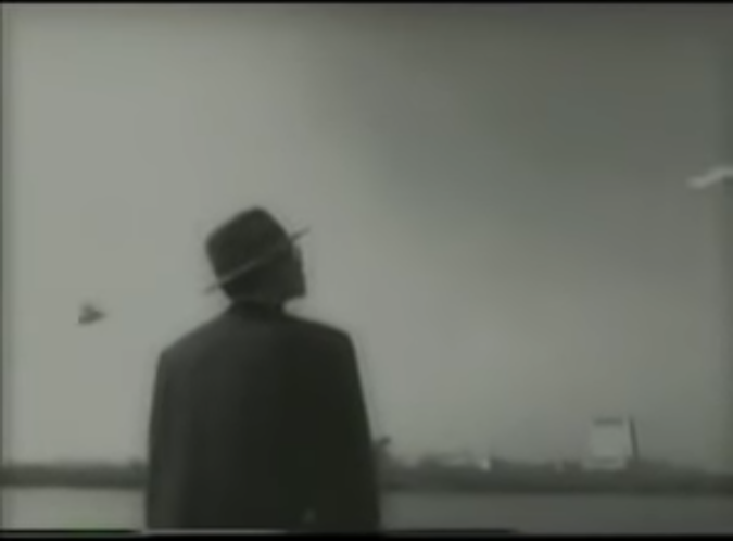 Screenshot of The Knit Cap Man's music video, by Keiichi Suzuki.